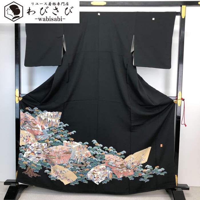 楽天市場】【お得なクーポン配布中】 黒留袖 飛翔鶴 雪輪 梅 亀甲 波柄