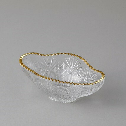 楽天市場】籠目丸洗鉢 金付き 透明 サラダ フルーツ ヨーグルト 高級