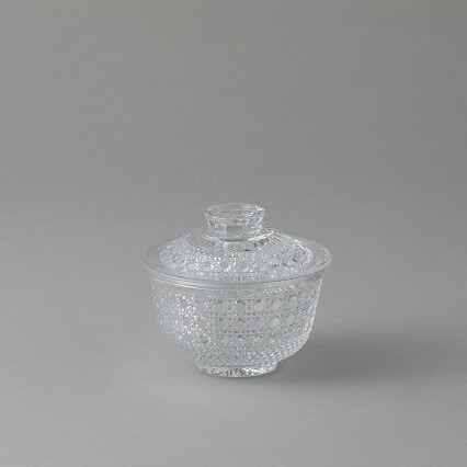 楽天市場】菊籠目蓋物 クリア どんぶり ふた お椀 ガラス 和食器 お