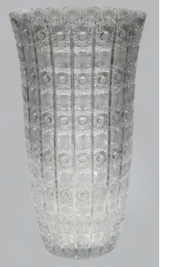 楽天市場】ボヘミアクリスタル 花瓶 35cm 最高級 クリスタルガラス 