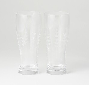 《江戸切子》《日本製》リーフペアビール【EDO KIRIKO cut glass】【お得】ペアグラス プレゼント 贈り物 ギフト 葉っぱ 植物 草 模様 かわいい おしゃれ ビアグラス ビール グラス セット ハイボール 母の日 父の日 結婚 お祝い ラッピング無料 ナチュラル 自然 デザイン 5,500円