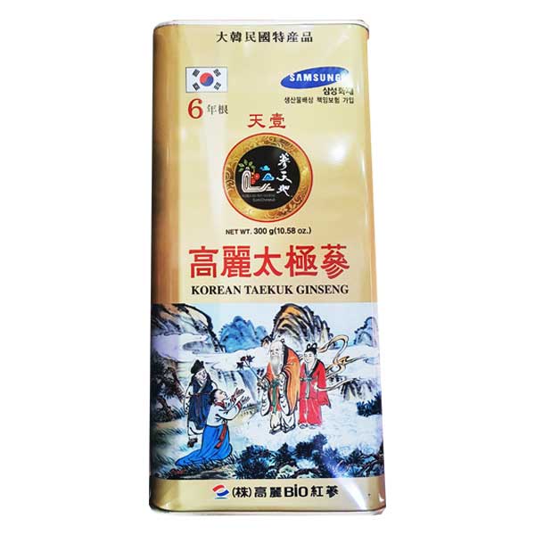 【貨物輸送無料(北海道、丑寅、沖縄は別途貨物輸送)】【韓国直輸入！】高麗太極参6年根30本入300g（KOREAN TAEKUK GINSENG）