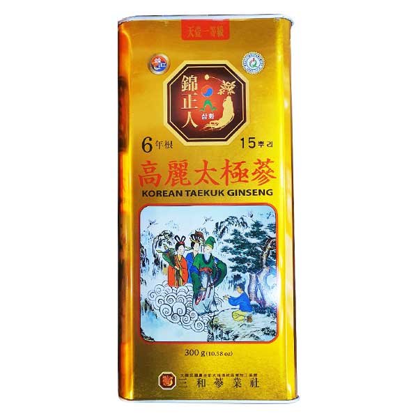 【貨物輸送無料(北海道、丑寅、沖縄は別途貨物輸送)】【韓国直輸入！】高麗太極参6年根15本入300g（KOREAN TAEKUK GINSENG）