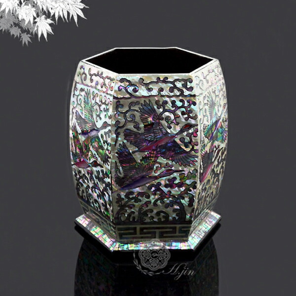 楽天市場】韓国螺鈿 螺鈿漆器 螺鈿 ワインホルダー 蝶 黒 ブラック