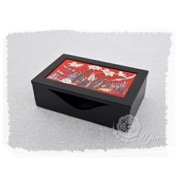 楽天市場】韓国螺鈿 螺鈿漆器 螺鈿 高級 宝石箱 花 蝶 青 ブルー