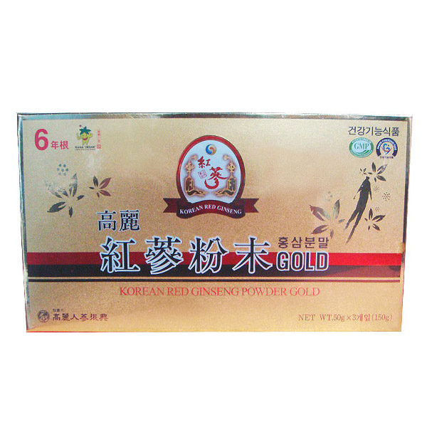 【貨物輸送無料(構成要素領域除く)】最御前上等6年根高麗紅参を当て嵌めるした高麗紅参細末GOLD 150g(50g×3個入り口・入口)