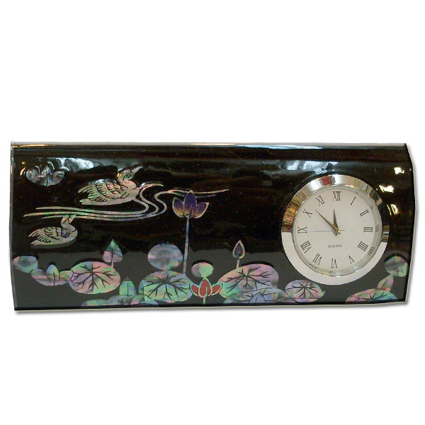 楽天市場】韓国螺鈿 螺鈿漆器 螺鈿 高級 卓上時計 時計 韓国伝統 韓国