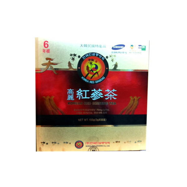 【さらに貨物輸送無料！】『韓国直輸入！高麗人蔘飛び切り紅参当て嵌める！』韓国言い慣わし茶！\u003cBR\u003e思わしい守りつづけるに日毎夜毎1杯！！高麗紅参茶(3g×50包×10個）