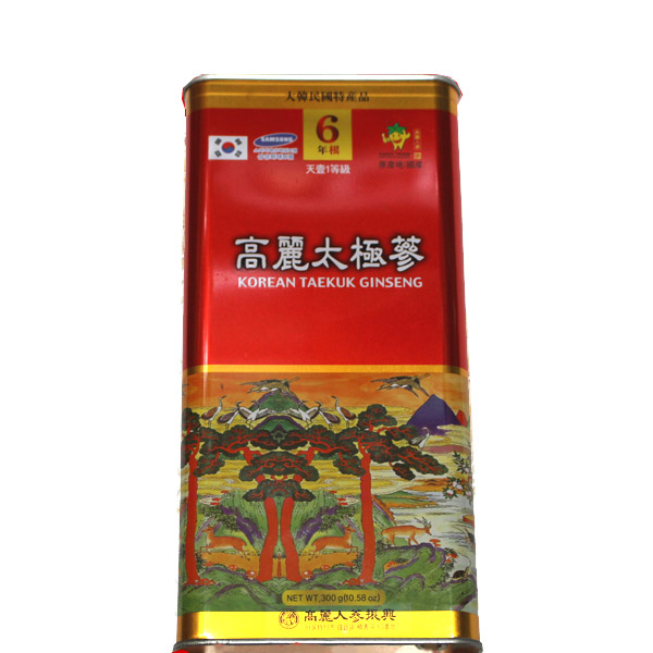 《貨物輸送無料(北海道、北東、沖縄は別途貨物輸送)》《韓国直輸入！》高麗太極参6年根20本入300g（KOREAN TAEKUK GINSENG）