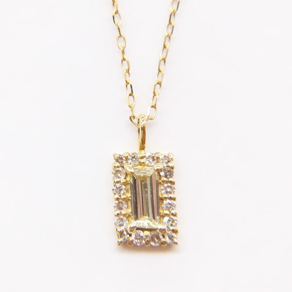 ダイヤプチネックレス　K18YG　ダイヤモンド0.15ct　K18イエローゴールドネックレス
