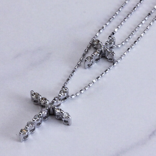 楽天市場】フラワーモチーフネックレス ダイヤモンド8石 1.18ct