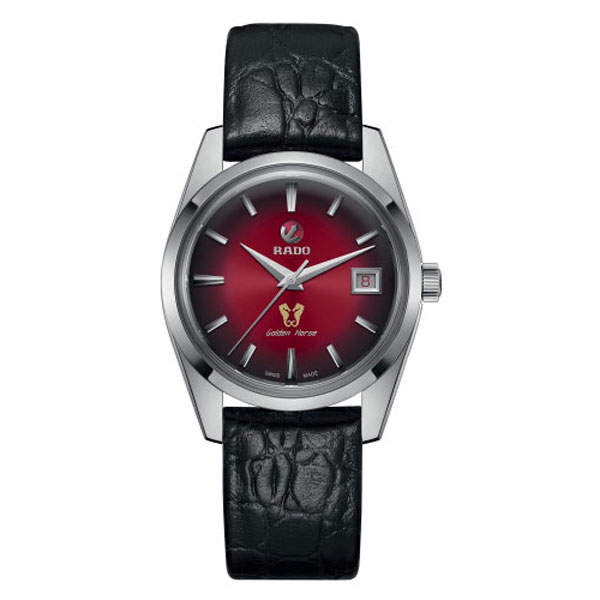 【楽天市場】ラドー腕時計 正規品 ゴールデンホース R33930355 赤色文字盤/黒色レザーバンド/世界限定1957本 RADO メーカー2