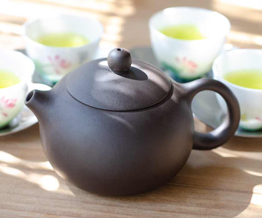 楽天市場】紫砂 茶壷 260cc 深蒸し茶用 帯網急須 中国江蘇省技巧産