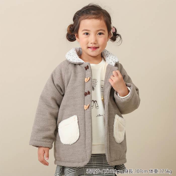 Biquette(ビケット)コート(80〜130cm)女の子冬物80cm90cm95cm100cm110cm120cm130cmキムラタンの子供服