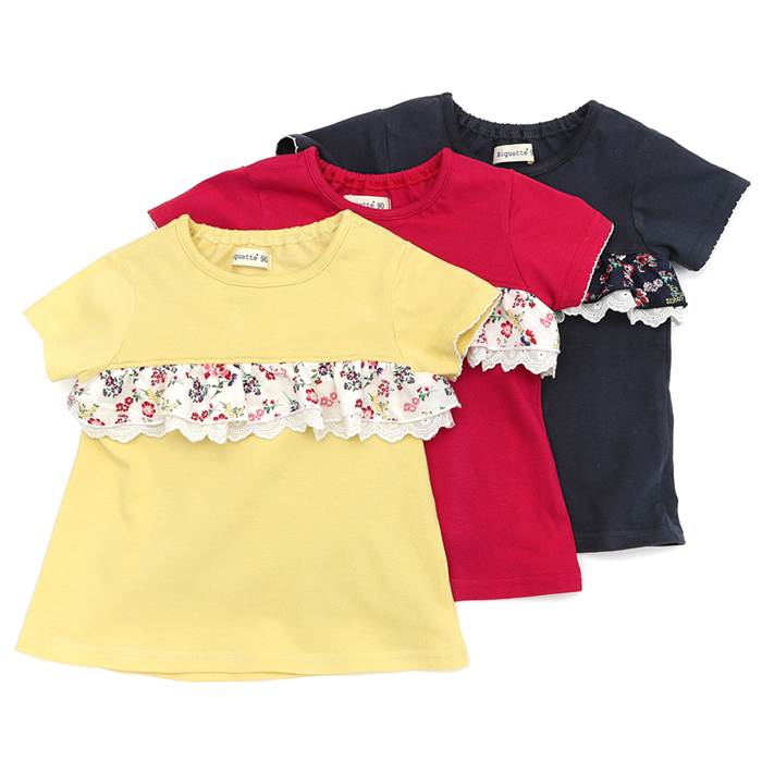 Biquette(ビケット)半袖Tシャツ(80〜130cm)女の子初夏物80cm90cm95cm100cm110cm120cm130cmキムラタン子供服あす楽