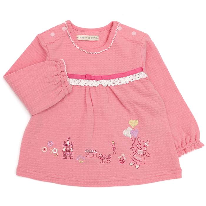 coeuracoeur(クーラクール)長袖Tシャツ(70〜100cm)女の子秋物70cm80cm90cm95cm100cmキムラタン子供服あす楽