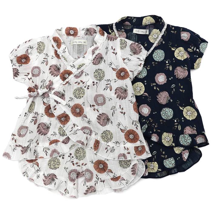 楽天市場 40 Off Sale セール Lily Ivory リリー アイボリー 甚平 80 130cm 女の子 80cm 90cm 100cm 110cm 1cm 130cm キムラタン 子供服 キムラタン楽天市場店