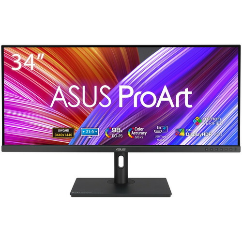 ASUS PA348CGV 管する・見せびらかす ProArt Display 34型広広とした ディスプレイ-パソコン・周辺機器
