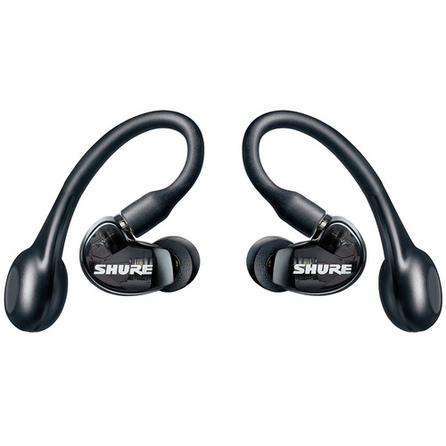 SHURE ワイヤレスイヤホン 耳かけ型 高遮音性イヤホン(第2世代) typeC IPX4 最大8時間再生 AONIC215 SE21DYBK+TW2-A ブラック系