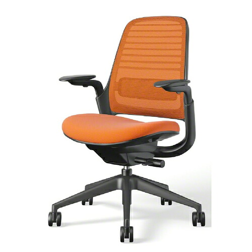 Steelcase(スチールケース) デスクチェア「シリーズ1」ブラックフレーム 座タンジェリン｜KIMURAYA NET TASTE