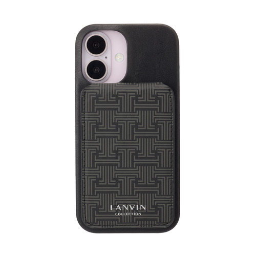 LANVIN COLLECTION LCBLKWPCWIP2461 Wrap Case with MagSafe Card Wallet for iPhone16 Black｜KIMURAYA NET TASTE