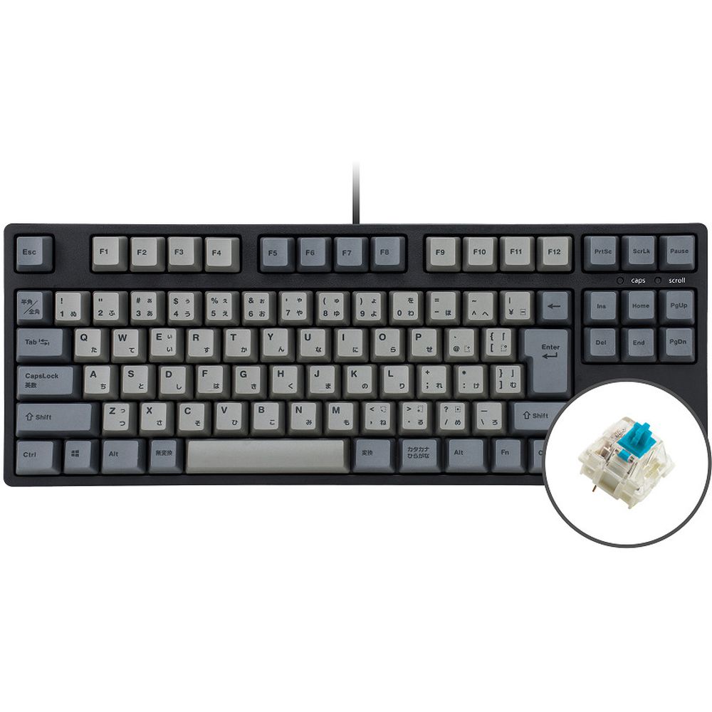 プリンストン iKBC製 JIS 91キー メカニカルキーボード(GATERON／青軸クリッキー) IK-CD87-G／BL-BK 11,062円