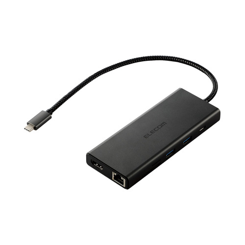 エレコム DST-100BPBK ドッキングステーション USB-Aｘ4 USB-Cｘ2 USB PD対応 100W ブラック