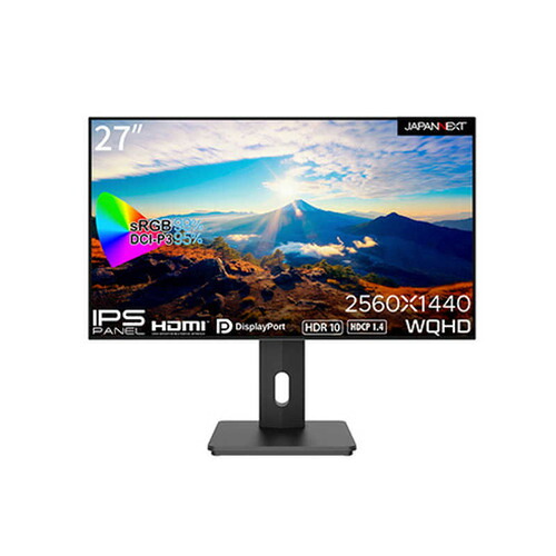 JAPANNEXT JN-27IPS4FLWQHDR-HSP 27型WQHDワイド液晶モニター HDR対応 4辺フレームレス