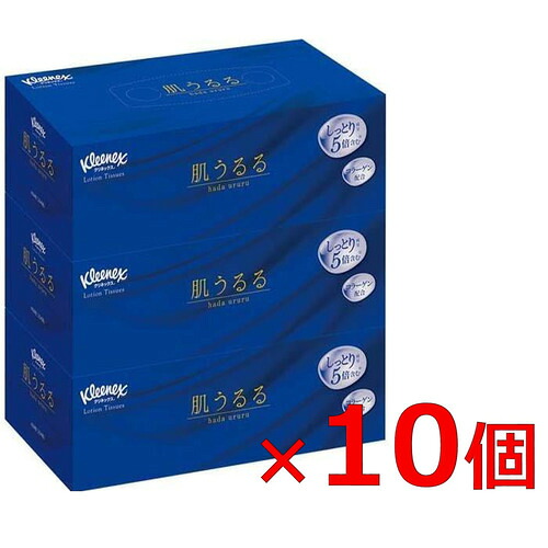 クレシア 【ケース販売】 クリネックスティシュー ローション肌うるる 204組 3箱ｘ10パック
