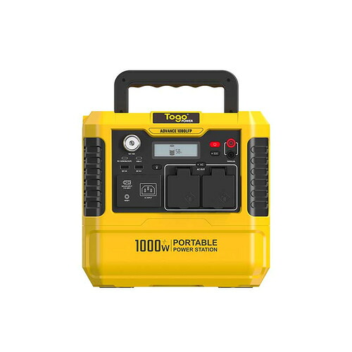 コンピューケース・ジャパン AD1080LFP TOGOPOWER ポータブル電源 ADVANCE1080LFP 角形リン酸鉄リチウム採用 1000W イエロー
