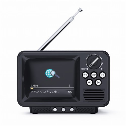 WINTECH TVR-RT1 K 2.8インチ ワンセグテレビ レトロデザイン ラジオも聴ける ワイドFM対応 ブラック|KIMURAYA NET TASTE