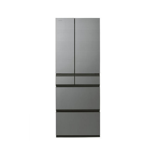 【無料長期保証】東芝 冷蔵庫 535L 観音開き 6ドア 幅68.5cm 3段冷凍室 上質冷凍＋ ブースト解凍 使い切り野菜BOX GR-A590WF(ZH) グレー系