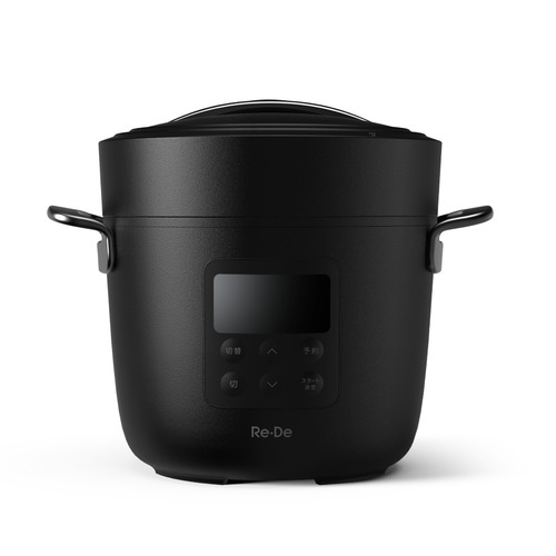 A-Stage EPC01A20BK Re・De Pot 電気圧力鍋 セラミックコート窯 最大1.8気圧でハイスピード調理 2L ブラック