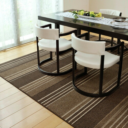 萩原 ダイニングラグ マージ 約220×250cm ブラウン|KIMURAYA NET TASTE