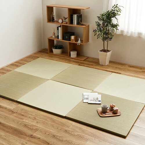 萩原 【6枚組】置き畳 綾川 約82&times;82&times;2.5cm ナチュラル｜KIMURAYA NET TASTE