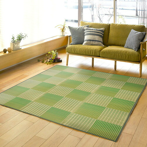 萩原 ふっくらい草ラグ クレパス 12mmウレタン 約240&times;300cm グリーン｜KIMURAYA NET TASTE