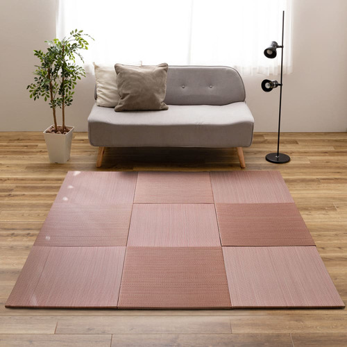 萩原 【12枚組】置き畳フラッタ 四季 約65×65×1.5cm レッド|KIMURAYA NET TASTE