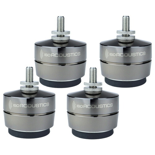IsoAcoustics ISO-GACL2-4-DC インシュレーター 横方向の動きと振動を抑制 ダーククロームメタル｜KIMURAYA NET TASTE