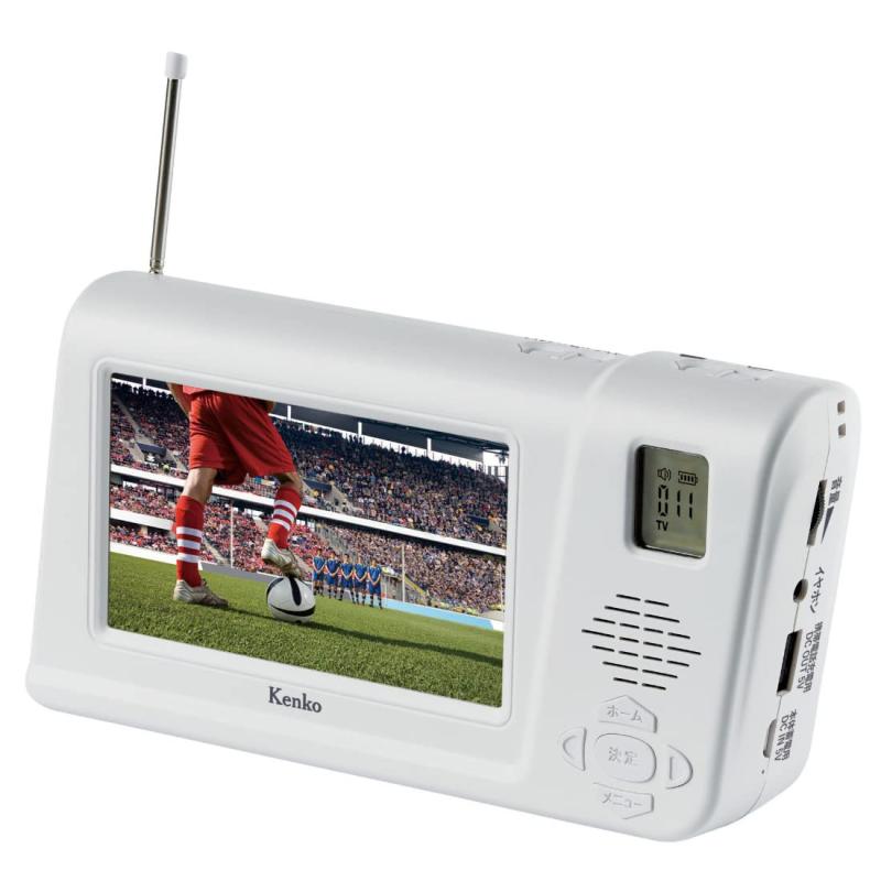 Kenko 取りはからうワンセグTVラジオ受信機 KR-013AWFTE 3ワット数相応う AM・FMラジオ受信機 広広としたFM相応う