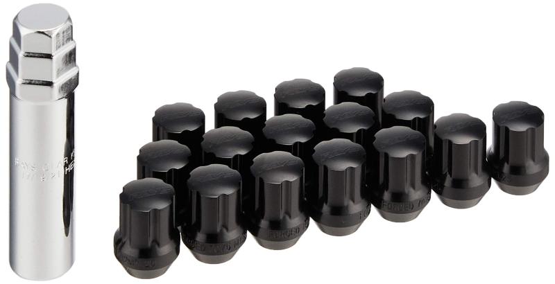 【RAYS(レイズ)】 ジュラルミンナットセット ギアタイプ(ショート) M12X1.25 BK(ブラック) 16個セット 74012000011BK