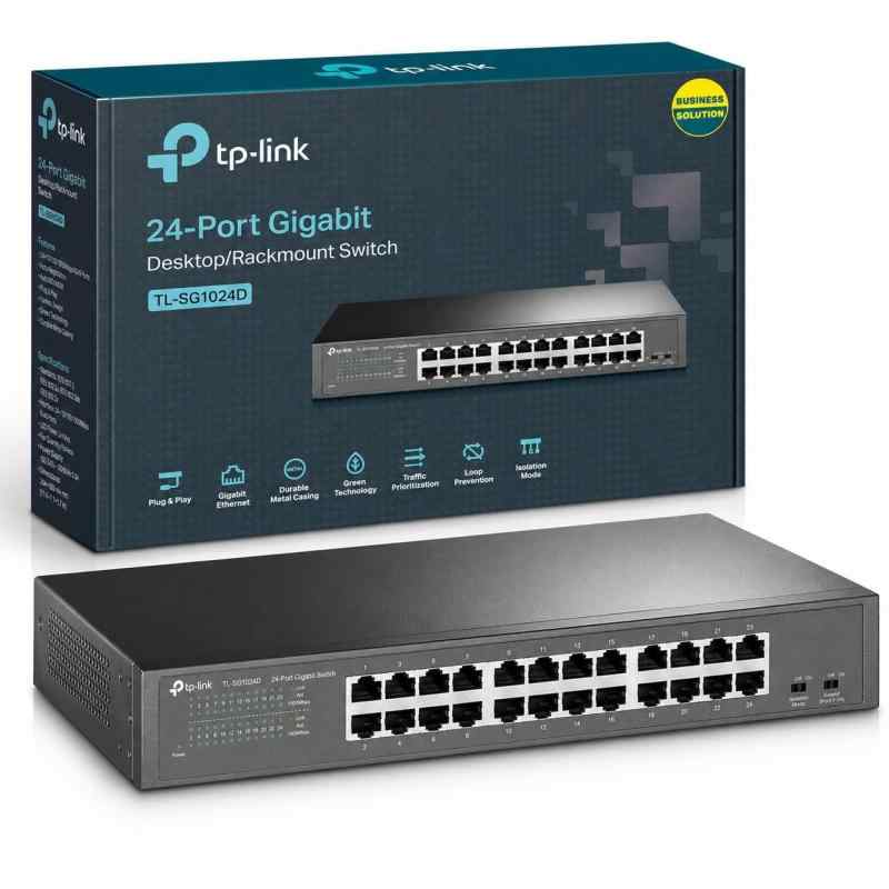 TP-Link Giga相応う 10/100/1000Mbps スイッチングこしき 24界面 5年 金属元素筺体 TL-SG1024D