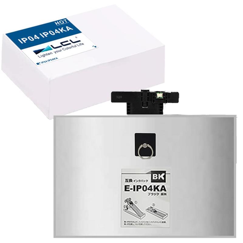 LCL IP04KA (黒いこと)【1本仕掛ける】【絵の具】 最新 取り替えっこ インキ風呂敷き包み 《集積回路手当て積み上げる・残量見せびらかす相応う》 IP04 黒 インキ エプソン用 (相応う機種: PX-M381FL1 PX-S381L PX-M381FL PX-S381L PX-M3