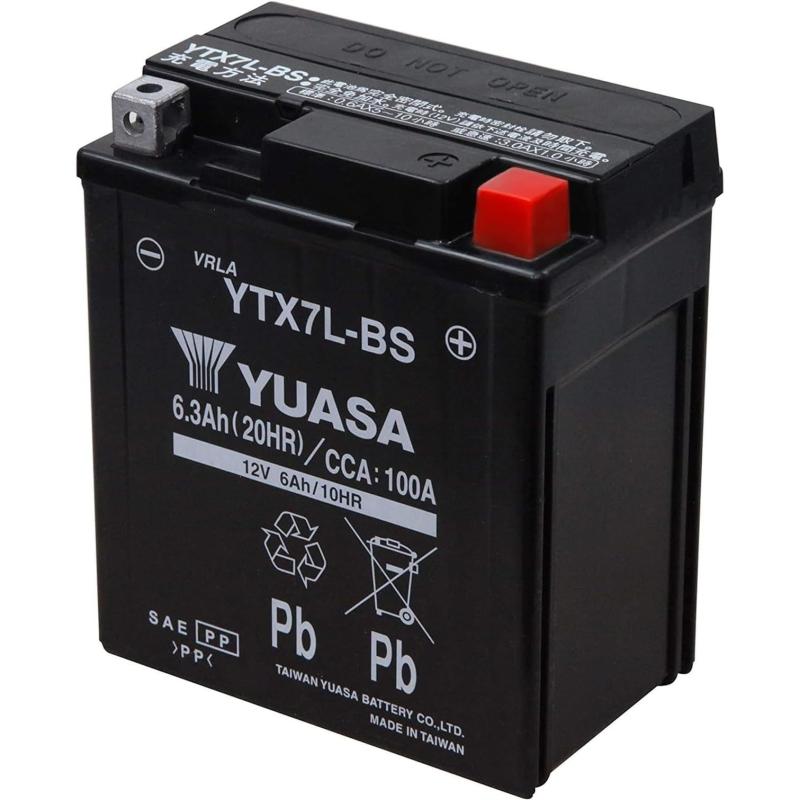 TAIWAN YUASA BATTERY ユアサ YTX7L-BS互換 バイク用 バッテリー 国内液入り 充電済み