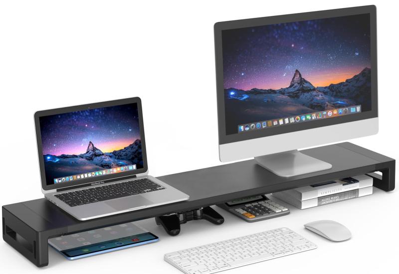 楽天市場】STARSIKIデュアルモニター台2段式モニタースタンドUSB3.0