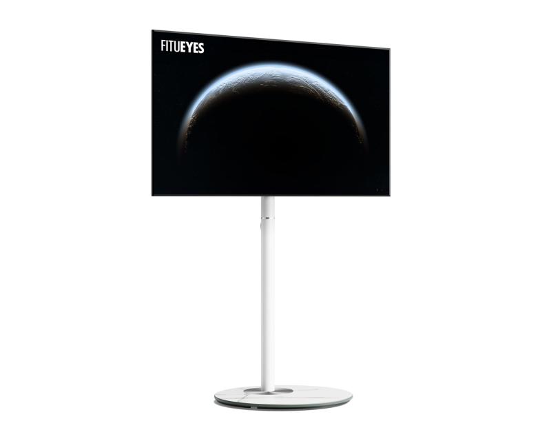 FITUEYES 壁寄せテレビスタンド 32型～65型対応 インテリアTVスタンド 荷重40kg 高さ調節可能 首振り可能 隠れ式収納 大理石風｜KINAKINAストア