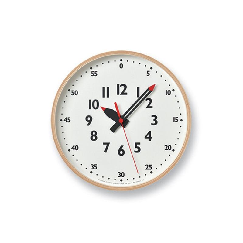 レムノス 掛け時計 アナログ 知育時計 天然色木地 fun pun clock ふんぷんくろっく YD14-08 Lemnos