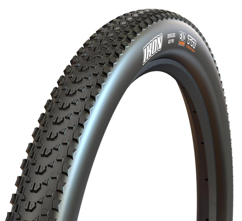 Maxxis Ikon Triple Compound EXO Tubeless Ready Folding Bead 120TPI Bicycle Tire (Black - 26 x 2.35) by Maxxis