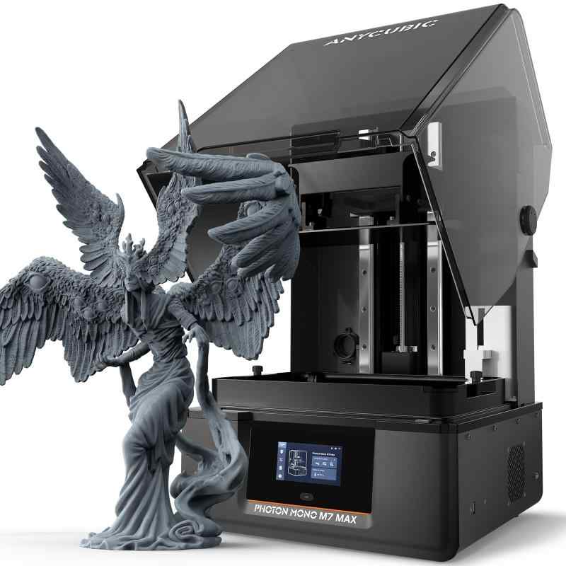 ANYCUBIC Photon Mono M7 MAX 3Dプリンター 光造形、13.6インチ 7K 大型 3D プリンター、 COB LighTurbo 3.0搭載、フリップオープンカバーデザイン、インテリジェントアシスト印刷、日本語説明書付き、温|KINAKINAストア