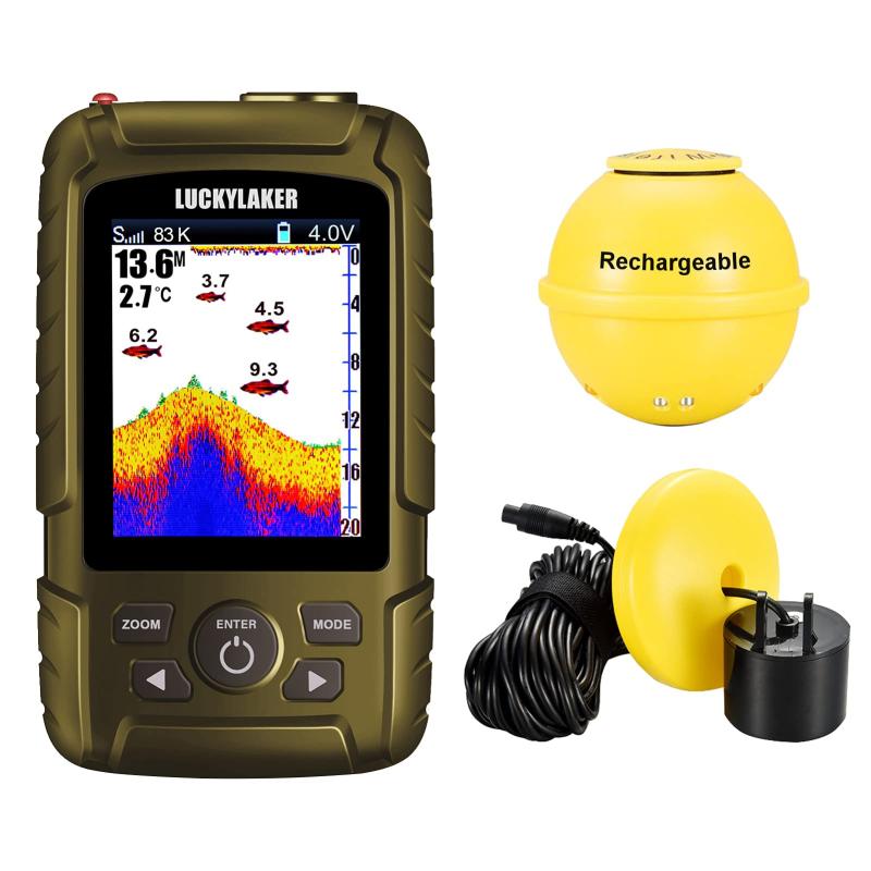 LUCKYLAKER 無線電話 海魚釣り 携帯型 魚群さぐり当てる機 防波堤 小型 雨合羽 魚釣り 魚探 カヤック ワカサギ 魚たん わかさぎ魚釣り 2階建てバス魚釣り