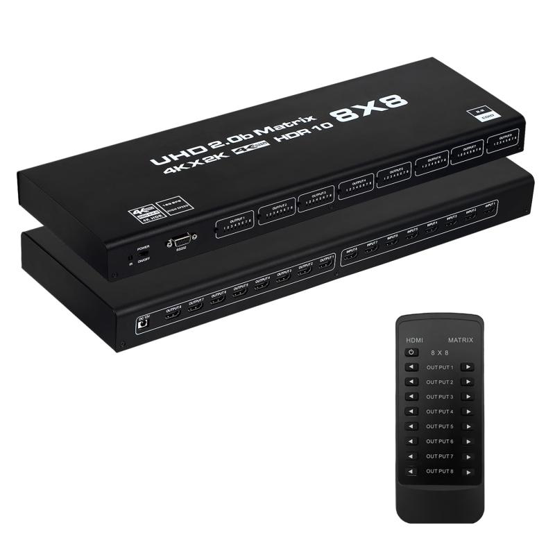 4K@60サイクル HDMI 行列 8インプット8最終生産物 HDMI行列取り替えっこ 8x8 HDMI 分かちあう器 HDMI うつり変わり器 8パソコン8見せびらかす用 HDMI うつり変わり器 HDMI スプリッター RS232 IR遠隔操作取り締まる